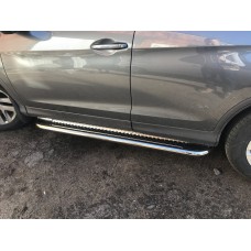 Бокові пороги KB001 (нерж) 60 мм для Honda CRV 2012-2016 рр