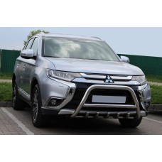 Кенгурятник WT003 (нерж.) для Mitsubishi Outlander 2012-2021 рр