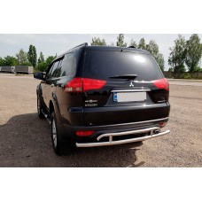 Задняя защита AK002-2 (2 шт, нерж сталь) для Mitsubishi Pajero Sport 2008-2015 гг