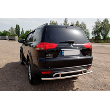 Задній захист AK002-2 (2 шт, нерж) для Mitsubishi Pajero Sport 2008-2015 рр