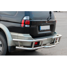Задній захист AK-Special (нерж) для Mitsubishi Pajero Sport 1996-2007 рр