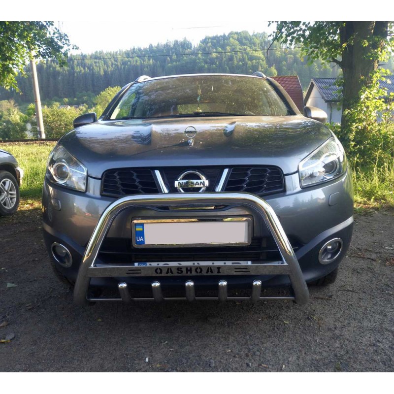 Передняя дуга WT003 (нерж.) 60 мм для Nissan Qashqai 2010-2014 гг