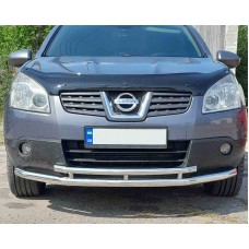 Передний двойной ус ST014 (нерж) 51/42 мм для Nissan Qashqai 2007-2010 гг