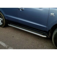 Бокові пороги Premium (2 шт., нерж.) 60 мм для Hyundai Santa Fe 2 2006-2012 рр