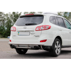 Задняя дуга AK002-2 (нержавейка) для Hyundai Santa Fe 2 2006-2012 гг