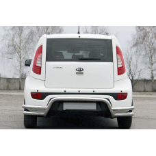 Задняя защита AK007-2 (нержавейка) для Kia Soul II 2013-2018 гг