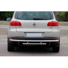 Задняя защита AK002-2 (нерж. сталь) для Volkswagen Tiguan 2007-2016 гг