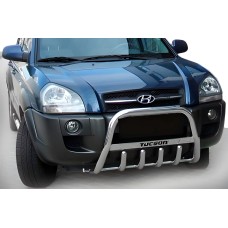 Кенгурятник WT004 (нерж.) для Hyundai Tucson JM 2004- рр