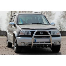 Кенгурятник QT007 (нерж) для Suzuki Vitara 1998-2006 рр