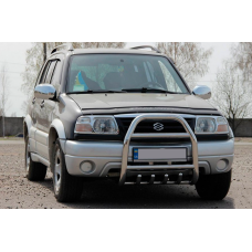 Кенгурятник QT007 (нержавейка) для Suzuki Vitara 1998-2006 гг