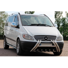 Кенгурятник WT01 (нержавейка) для Mercedes Viano 2004-2014 гг