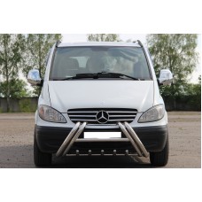 Кенгурятник WT01 (нерж.) для Mercedes Vito W639 2004-2014 гг