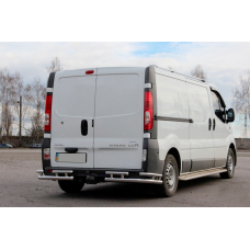 Задній захист AK003-Plus-2 (нерж) для Renault Trafic 2001-2015 рр