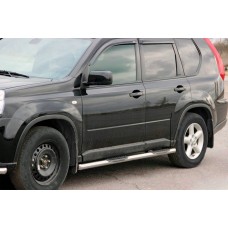 Бічні труби BB002 (2 шт., нерж) для Nissan X-trail T31 2007-2014 рр