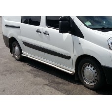 Боковые трубы BB002 (2 шт., нерж.) 70 мм, длинная база для Fiat Scudo 2007-2015 гг