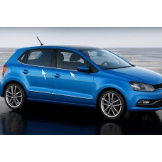 Окантовка вікон HB (6 шт, нерж) для Volkswagen Polo 2010-2017 рр