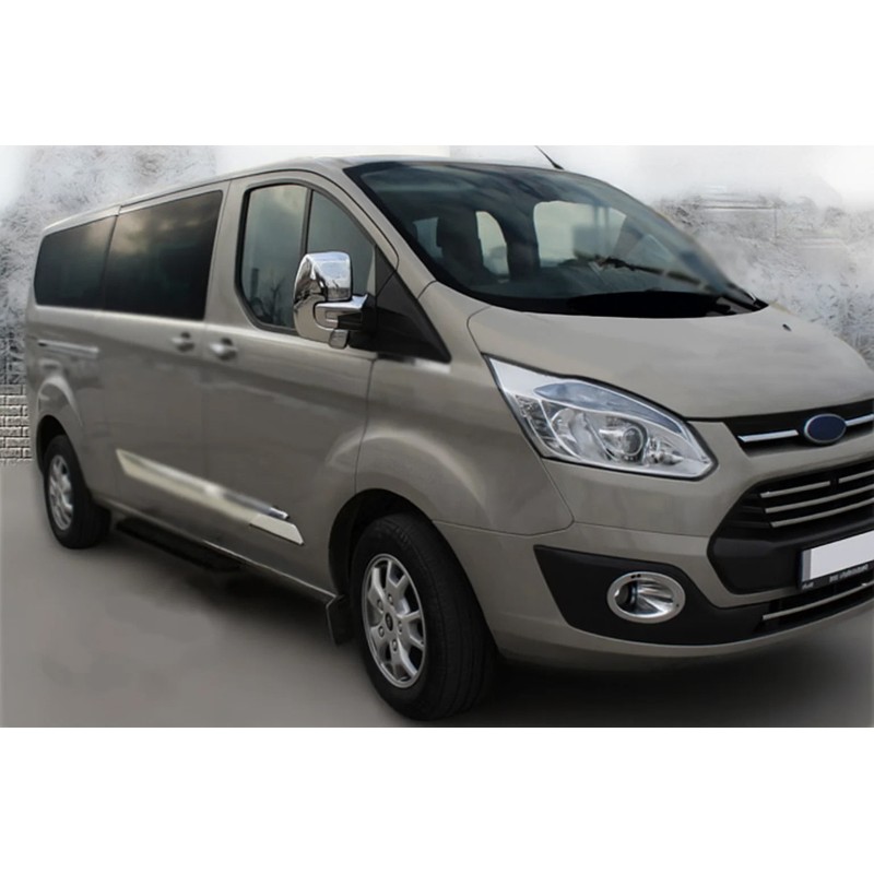 Накладки на дзеркала (2 шт., пласт) OmsaLine для Ford Custom 2013-2022 рр Накладки на дзеркала (2 шт., пласт) OmsaLine для Ford Custom 2013-2022 рр