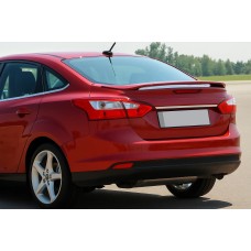 Планка над номером вузька (нерж) Седан (чорний хром) для Ford Focus III 2011-2017 рр