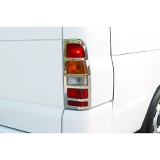 Накладки на стопи (2 шт., нерж) OmsaLine - Італійська нержавійка для Ford Transit 2000-2014 рр