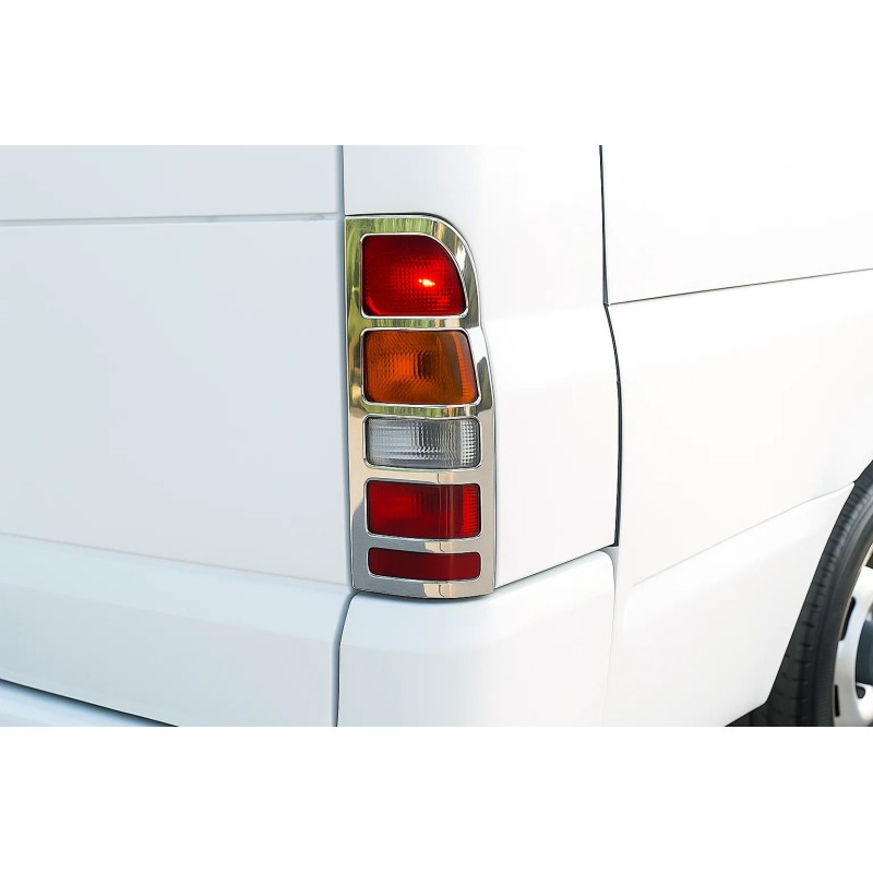 Накладки на стопи (2 шт., нерж) OmsaLine - Італійська нержавійка для Ford Transit 2000-2014 рр