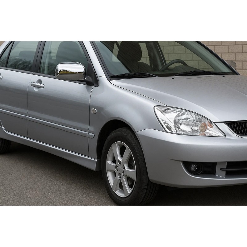 Накладки на дзеркала (2 шт) Полірована нержавіюча сталь для Mitsubishi Lancer 9 2004-2008 рр