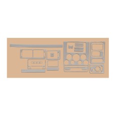 Накладки на торпедо Алюміній для Ford Connect 2002-2006 рр