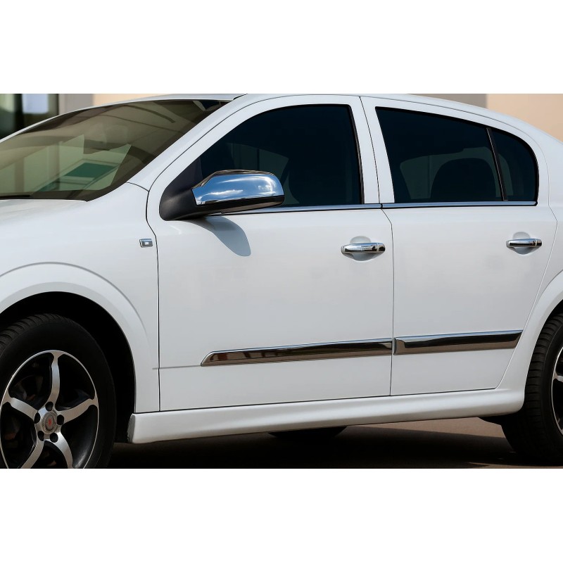 Молдинг дверной (4 шт, нерж) Hatchback, Carmos - Турецкая сталь для Opel Astra H 2004-2013 гг