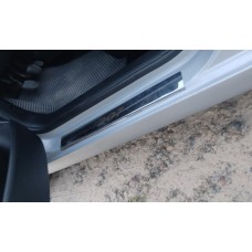 Накладки на пороги Carmos (4 шт, нерж.) для Peugeot 207