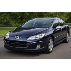 Накладки на дзеркала (2 шт) Carmos - Полірована нержавіюча сталь для Peugeot 407 2004-2011 рр