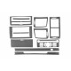 Накладки на панель (Kit-1) Карбон для Peugeot 407
