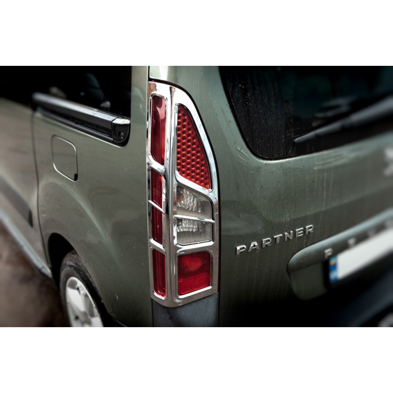 Накладка на стопы Угловые (2 шт, пласт) для Peugeot Partner Tepee 2008-2018 гг