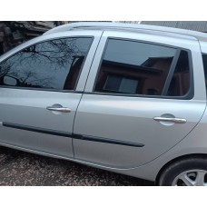 Накладки на ручки (нерж.) 2 шт, Carmos - Турецька сталь (без отворів) для Renault Clio III 2005-2012 рр