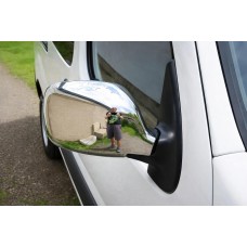 Хромированные Накладки на Зеркала (2004-2008, 2 шт) Carmos - Турецкая Нержавеющая Сталь для Renault Kangoo