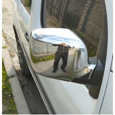 Накладки на дзеркала 2008-2013 (2 шт) Carmos - Хромований пластик для Renault Kangoo рр