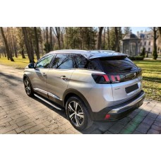 Бокові пороги Fullmond (2 шт, алюміній) для Peugeot 3008 2016-2023 рр