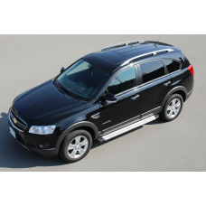 Бокові пороги Maya V2 (2 шт., Алюміній) 2006-2015 для Chevrolet Captiva рр