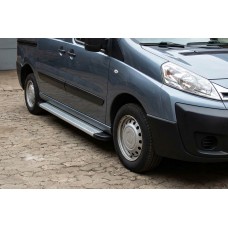 Бокові пороги Maya V2 (2 шт., алюміній) Коротка база для Citroen Jumpy 2007-2017 рр