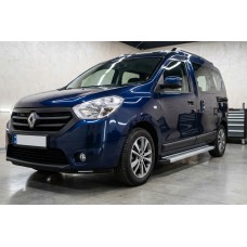 Бокові пороги Maya V2 (2 шт., алюміній) для Dacia Dokker 2013-2022 рр