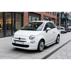 Бокові пороги Maya V2 (2 шт., алюміній) для Fiat 500/500L 2013-2022 рр