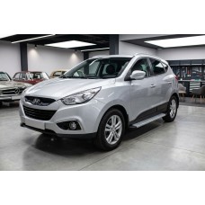 Бокові пороги Maya V2 (2 шт., алюміній) для Hyundai IX-35 2010-2015 рр