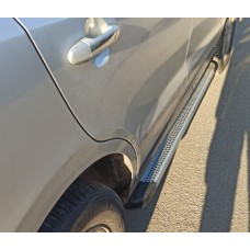 Бокові пороги Maya V2 (2 шт., алюміній) для Hyundai Santa Fe 2 2006-2012 рр