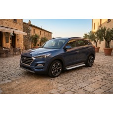 Бокові пороги Maya V2 (2 шт., алюміній) для Hyundai Tucson TL 2016-2021 рр
