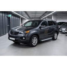 Бокові пороги Maya V2 (2 шт., алюміній) 2013-2016 для Kia Sorento II XM рр