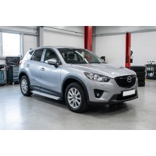 Бокові пороги Maya V2 (2 шт., алюміній) для Mazda CX-5 2012-2017 рр