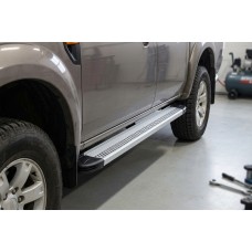 Бокові пороги Maya V2 (2 шт., алюміній) для Mazda BT-50 2007-2012 рр