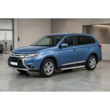 Бокові пороги Maya V2 (2 шт., алюміній) для Mitsubishi Outlander 2012-2021 рр