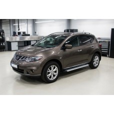 Бокові пороги Maya V2 (2 шт., алюміній) для Nissan Murano 2008-2014 рр