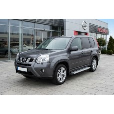 Бокові пороги Maya V2 (2 шт., алюміній) для Nissan X-trail T31 2007-2014 рр