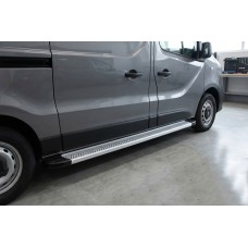 Бокові пороги Maya V2 (2 шт., алюміній) Коротка база для Renault Trafic 2001-2015 рр