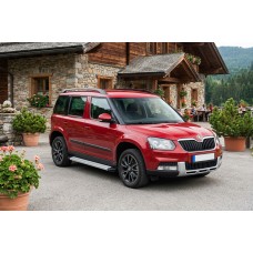 Бокові пороги Maya V2 (2 шт., алюміній) для Skoda Yeti 2009-2017 рр